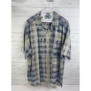 Tommy Bahama Shirt Mens Large Multicolor Tropical Silk Blend  Original Fit
